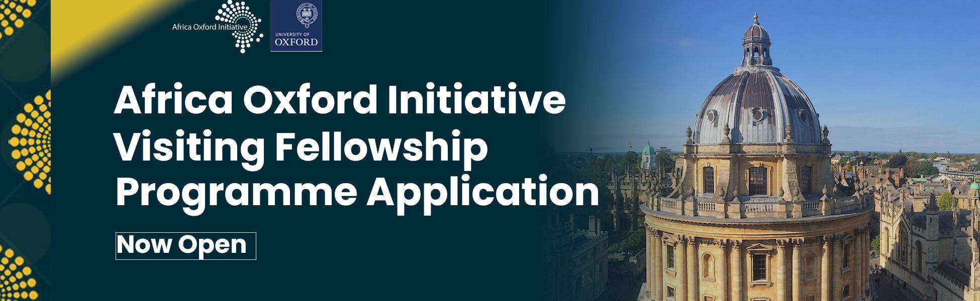 Africa Oxford Initiative Visiting Fellowship Programme application now open